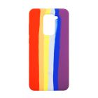 Чехол Silicone Cover Full Rainbow для Xiaomi Redmi Note 9/Redmi 10x Red/Violet
