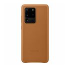 Чехол накладка Samsung G988 Galaxy S20 Ultra Leather Cover Brown (EF-VG988LAEGRU)