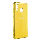Чехол накладка Molan Soft Glass для Samsung A20-2019/A205/A30-2019/A305 Yellow