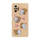 Чехол Original Soft Touch Case for Xiaomi Redmi Note 10 Pro/Note 10 Pro Max Pink Sand Bears with Camera Lens